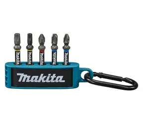 Makita E-13568 Bit-Set 1/4" Torsion 5-teilig mit Karabiner