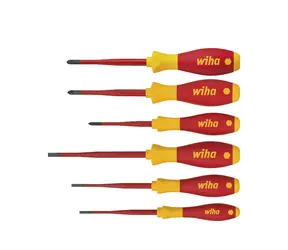 Wiha 38362 Schraubendreher-Set SoftFinish electric slimFix 6-tlg. / Flach / Phillips / PlusMinus|Pozidriv