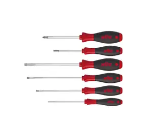 Wiha 07152 SoftFinish Schraubendreher-Set 6-teilig / Flach / Phillips