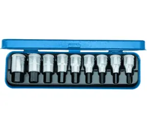 Gedore 6156250 / Set Steckschlüssel und Bits / 1/2 / 9-tlg