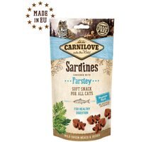 CARNILOVE Cat Semi-Moist Snack Sardine & Petersilie 50g / Halbweicher Leckerbissen für Katzen 