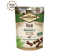 CARNILOVE Halbfeuchter Hundesnack Ente & Rosmarin 200 g / Halbweicher Leckerbissen für Hunde 