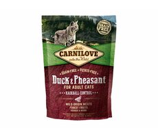 CARNILOVE Cat Grain Free Duck & Fasan Adult Hairball Control 400g / Alleinfuttermittel für Katzen / ohne Körner und Brombeeren