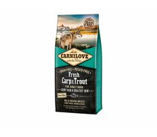 CARNILOVE Dog Fresh Carp & Trout 12kg / Ganzheitliches Alleinfuttermittel für ausgewachsene Hunde / ohne Getreide und Kartoffeln 
