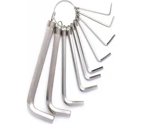 Deli Tools EDL3100 Inbusschlüsselsatz / Größen 1,5 & 2 & 2,5 & 3 & 3,5 & 4 & 5 & 6 & 8 & 10 mm / Sonderangebot