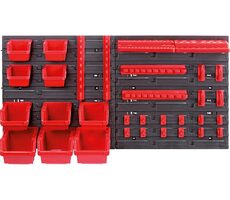 Kistenberg Aufhängesystem ORDERLINE (10 Boxen) rot / 22 Halter / 800 x 165 x 400 mm