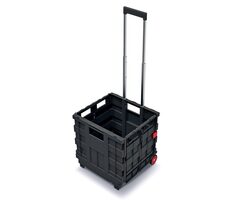 Kistenberg Faltkiste mit Griff CART schwarz / 396 x 370 x 1008 mm / Tragkraft 25 kg 