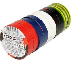 YATO YT-8156 / Isolierband 12 x 0,13 mm x 10 m / farbig / 10 Stk