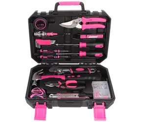 SIXTOL HOME PINK 88 / Werkzeugset / Kohlenstoffstahl / 88-tlg