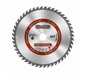 KREATOR KRT020505 / Universal-Sägeblatt / Durchmesser 254 x 30 mm / Schnittbreite 3,0 mm / Zähnezahl 60