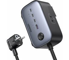 Ugreen DigiNest Pro 1,8m schwarz / 2x 230V / 1x USB-A / 3x USB-C 100W