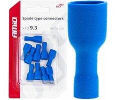 AMiO Isolierte Steckverbinder - Buchse blau 6,3 mm 1,5-2,5 mm2 15 A / Set mit 10 Stück