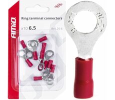 AMiO Steckverbinder - Öse 6mm rot 10A / Satz  10 Stk