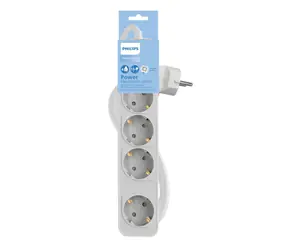 Philips CHP2144W/60 weiß / Verlängerungskabel / 4 Steckdosen / 1,5m