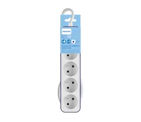Philips CHP2145U/60 blau / Verlängerungskabel / 4 Steckdosen / 1,5m