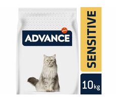 ADVANCE CAT Adult Lachs und Reis Sensitive 10kg / Super Premium Futter (Granulat) / für ausgewachsene Katzen mit empfindlicher Verdauung