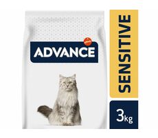 ADVANCE CAT Adult Lachs und Reis Sensitive 3kg / Super-Premium-Futter (Granulat) / für erwachsene Katzen mit empfindlicher Verdauung