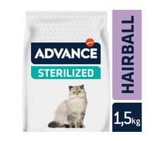 ADVANCE CAT Sterilized Hairball 1,5kg / Super Premium Futter (Granulat) / für kastrierte erwachsene Katzen