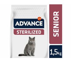 ADVANCE CAT Sterilised Senior 1,5 kg / Super-Premium-Futter (Granulat) / für sterilisierte Katzen älter als 10 Jahre 