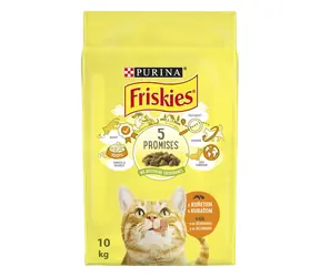 Friskies K Huhn + Gemüse 10 kg / Granulat für Katzen / für ausgewachsene Katzen