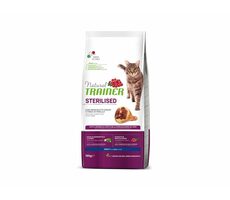 Trainer Natural Cat STERILISED Trockenschinken 10kg / Granulat für Katzen / für sterilisierte erwachsene Katzen