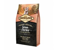 Carnilove Lachs & Truthahn für Welpen großer Rassen 4 kg / Ganzheitliches Alleinfuttermittel für Welpen großer Rassen
