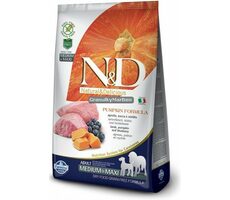 N&D Grain Free Pumpkin Adult Medium/Large Lamm & Blaubeere 12 kg / Futter für erwachsene Hunde mittlerer und großer Rassen