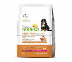 Trainer Natural Sensitive No Gluten Adult Medium/Maxi Lachs 3kg / Alleinfuttermittel für mittelgroße und große Hunderassen