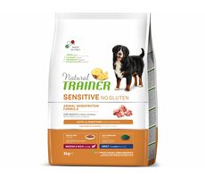 Trainer Natural Sensitive No Gluten Adult Medium/Maxi Pork 3kg / Alleinfuttermittel für mittelgroße und große Hunderassen