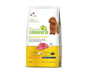 Trainer Natural Small&Toy Adult Rind und Reis 2kg / Super Premium Futter für ausgewachsene Hunde kleiner und Miniaturrassen