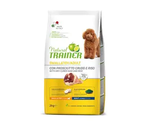 Trainer Natural Small&Toy Adult Schinken und Reis 2kg / Alleinfuttermittel für ausgewachsene Hunde kleiner und Miniaturrassen