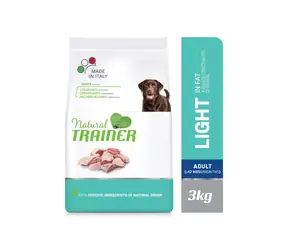 Trainer Natural Weight care M/M Geflügelfleisch 3kg / Alleinfuttermittel für ausgewachsene Hunde mittlerer und großer Rassen