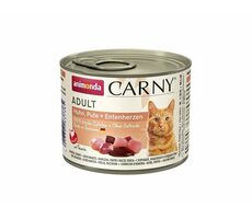 Animonda Carny Adult Dosenfutter für Katzen - Huhn+Truthahn+Entenherz 200g