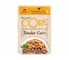 Wellness Core Cat Zartes Huhn und Leber im Soßenbeutel 85g