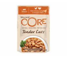 Wellness Core Cat Zartes Huhn und Truthahn im Soßenbeutel 85g