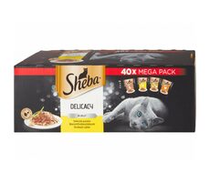 Sheba DELICACY Geflügelauswahl 40x85g / Beutel für Katzen