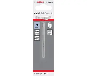 BOSCH 2608587157 / Fliesenbohrer CYL-9 / Maße 3,0 x 70 mm