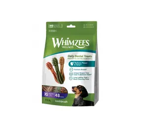 Whimzees Zahnbürste XS 360g / Zahnpflege-Leckerli für Hunde