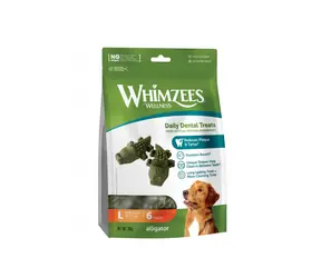 Whimzees Alligator L 360g / Zahnpflege-Leckerlis für Hunde