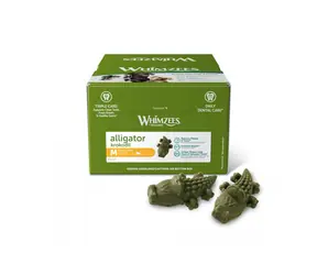 Whimzees Alligator 65x30g / Zahnpflege-Leckerlis für Hunde