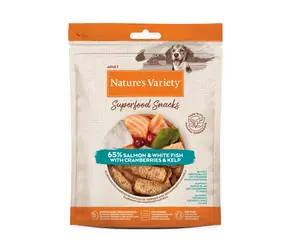 Natures variety Superfood Snack Lachs 85g / Hundeleckerli