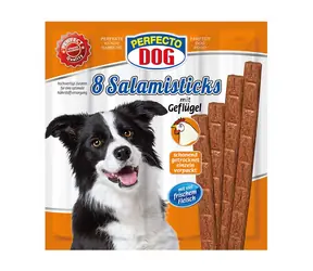 Perfecto Dog 8x Wurst mit Geflügelfleisch / Hundeleckerlis