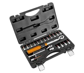 Neo Tools 08-821 / Drehmomentschlüssel mit Bitsatz 21-tlg / Größe 1/4 / Koffer / 5 - 25 Nm