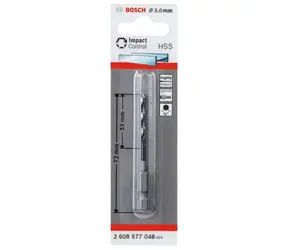 BOSCH HSS Impact 2608577048 / Spiralbohrer / 3 x 33 mm / 1 Stk