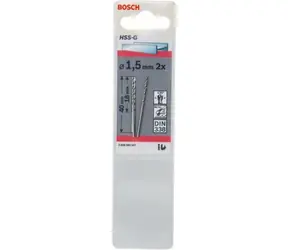 BOSCH HSS-G 2608585907 / Spiralbohrer für Metall / 1,5 x 18/40 mm / 1 Stk