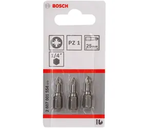 BOSCH 2607001554 / Extra-Hard Bit-Set PZ1 25 mm 3-tlg