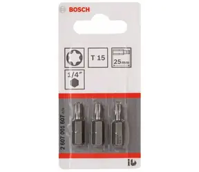 BOSCH 2607001607 / Extra-Hard Bit-Set T15 25 mm 3-tlg