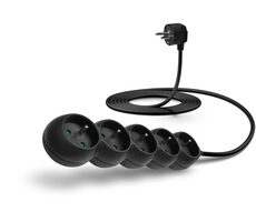 Connect IT CES-1324 schwarz / Verlängerungskabel / 3M / 5 Steckdosen