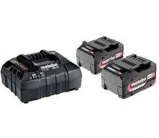 Metabo Basic-Set 2x 4,0Ah / Akkus mit Ladegerät / 18V / 4 Ah / LiPo