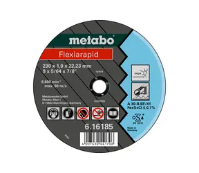 Metabo Flexiarapid / Stahltrennscheibe / Durchmesser 150 x 22,2 mm / Schnittbreite 1,6 mm